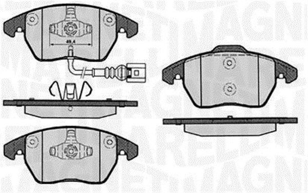 MAGNETI MARELLI Комплект тормозных колодок, дисковый тормоз 363916060657